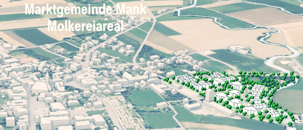 Eine Visualisierung für das neue Stadtviertel